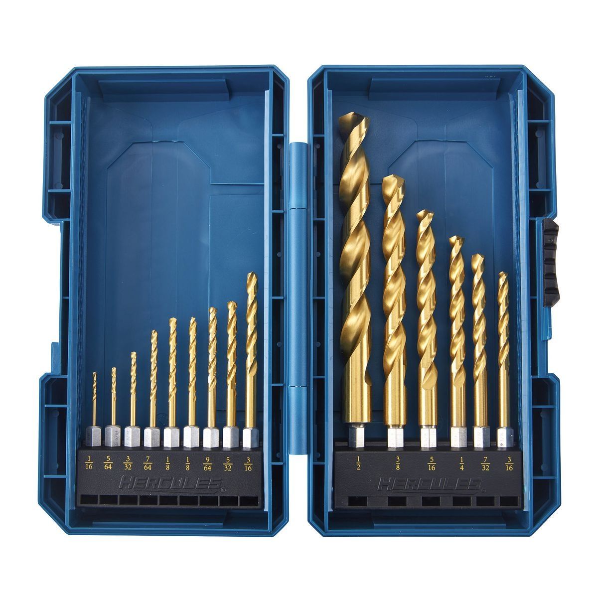 HERCULES Impact Rated Hex Shank Titanium Drill Bit Set 15 Piece