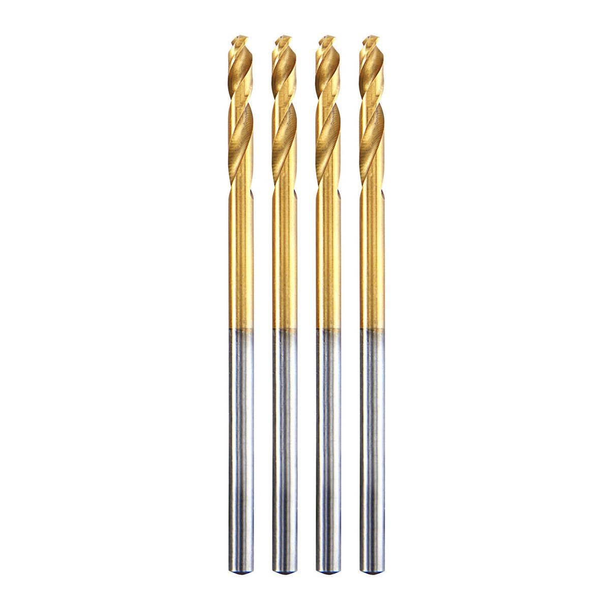 BAUER 9/64 in. Titanium Drill Bit Set, 4 Piece