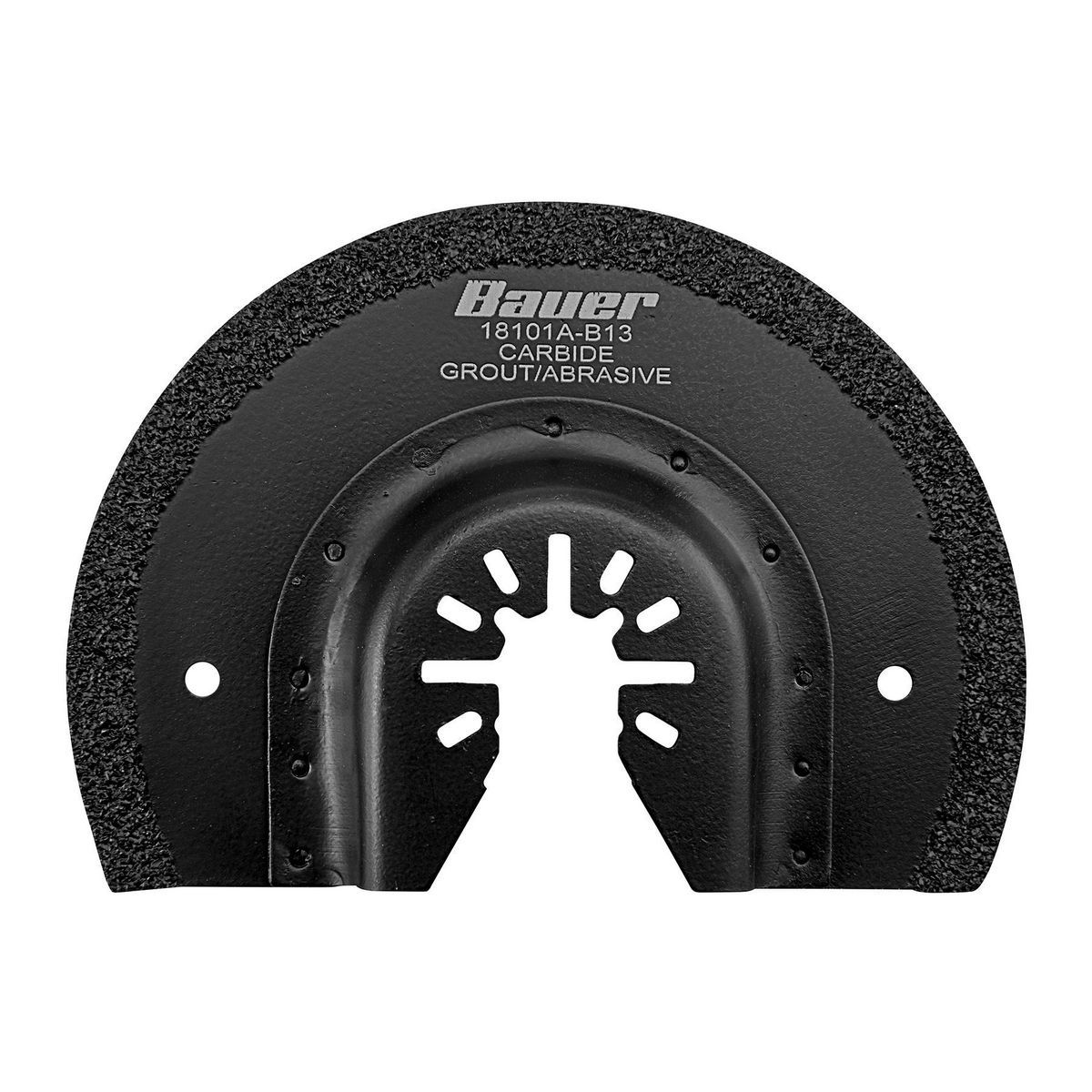 BAUER 3-5/8 in. Carbide Grit Thin Kerf Half Moon Grinding Blade for Oscillating Multi-Tools