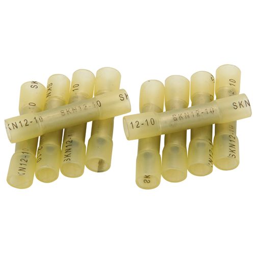 STOREHOUSE 10-12 Gauge Watertight Heat-Shrink Butt Connectors, 10 Piece