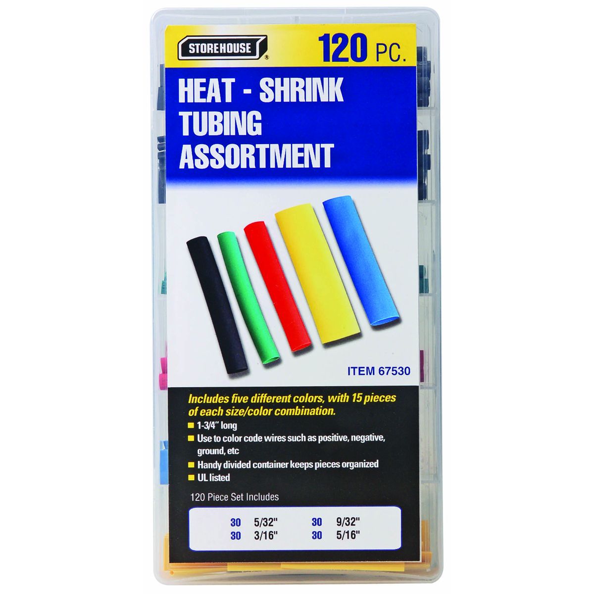 STOREHOUSE 120 Piece Heat-Shrink Tubing Set