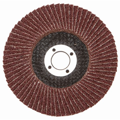 WARRIOR 4 in. x 5/8 in. 36-Grit Type 27 Flap Disc with Fiberglass Backing and Aluminum oxide Grain