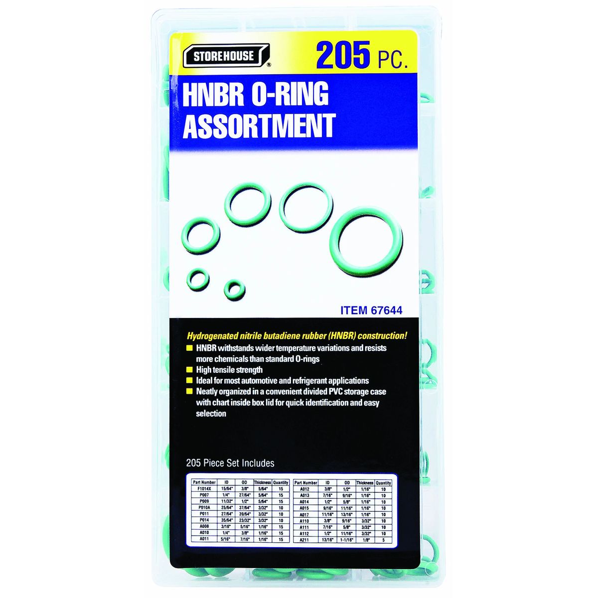 STOREHOUSE 205 Piece HNBR O-Ring Kit