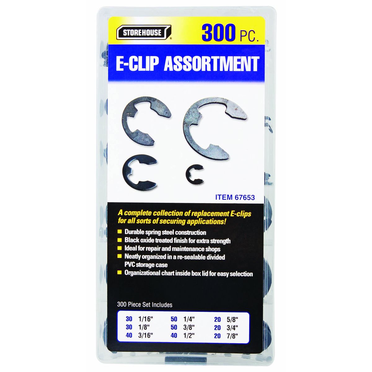 STOREHOUSE 300 Piece E-Clip Assortment