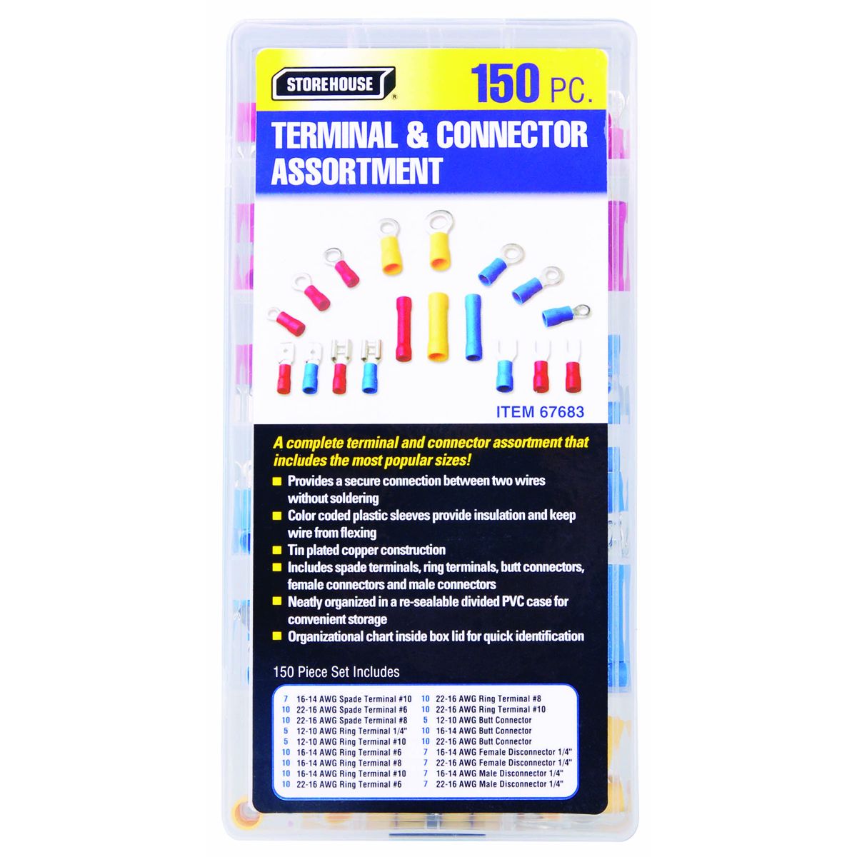 STOREHOUSE 150 Piece Terminal and Connector Set