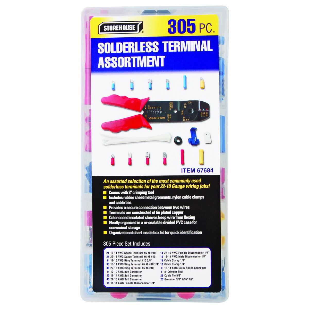 STOREHOUSE 305 Piece Solderless Terminal Kit