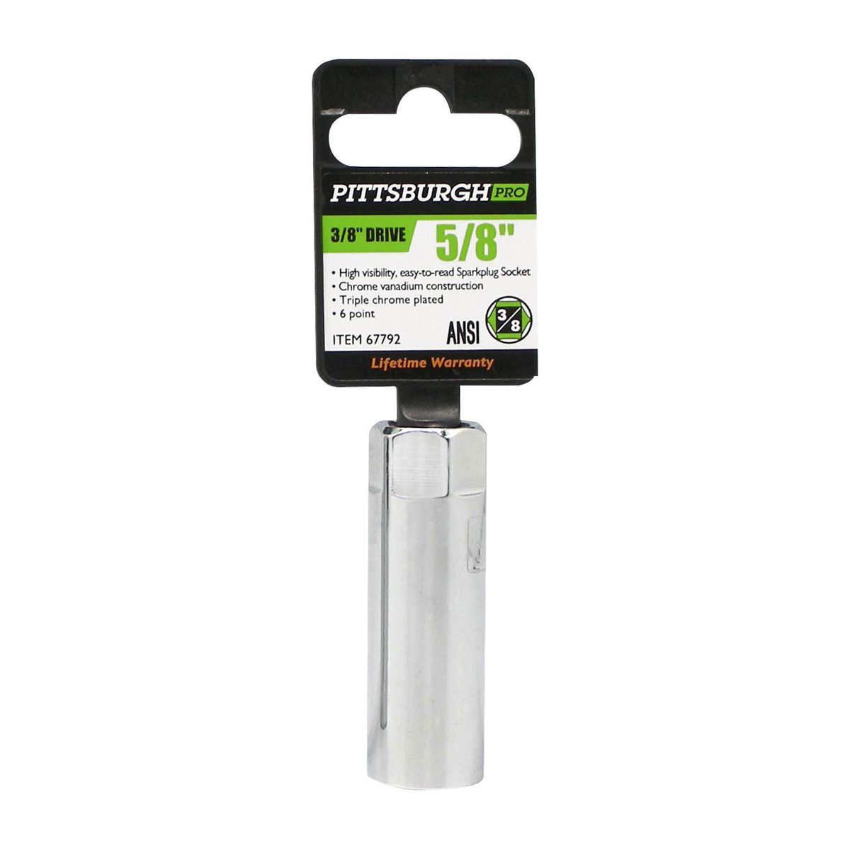 PITTSBURGH PRO 3/8 in. Drive 5/8 in. Sparkplug Socket