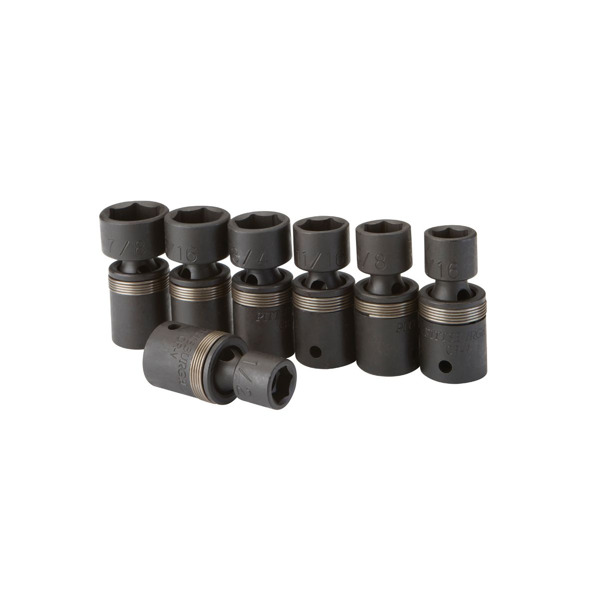 PITTSBURGH 1/2 in. Drive SAE Impact Swivel Socket Set, 7 Piece