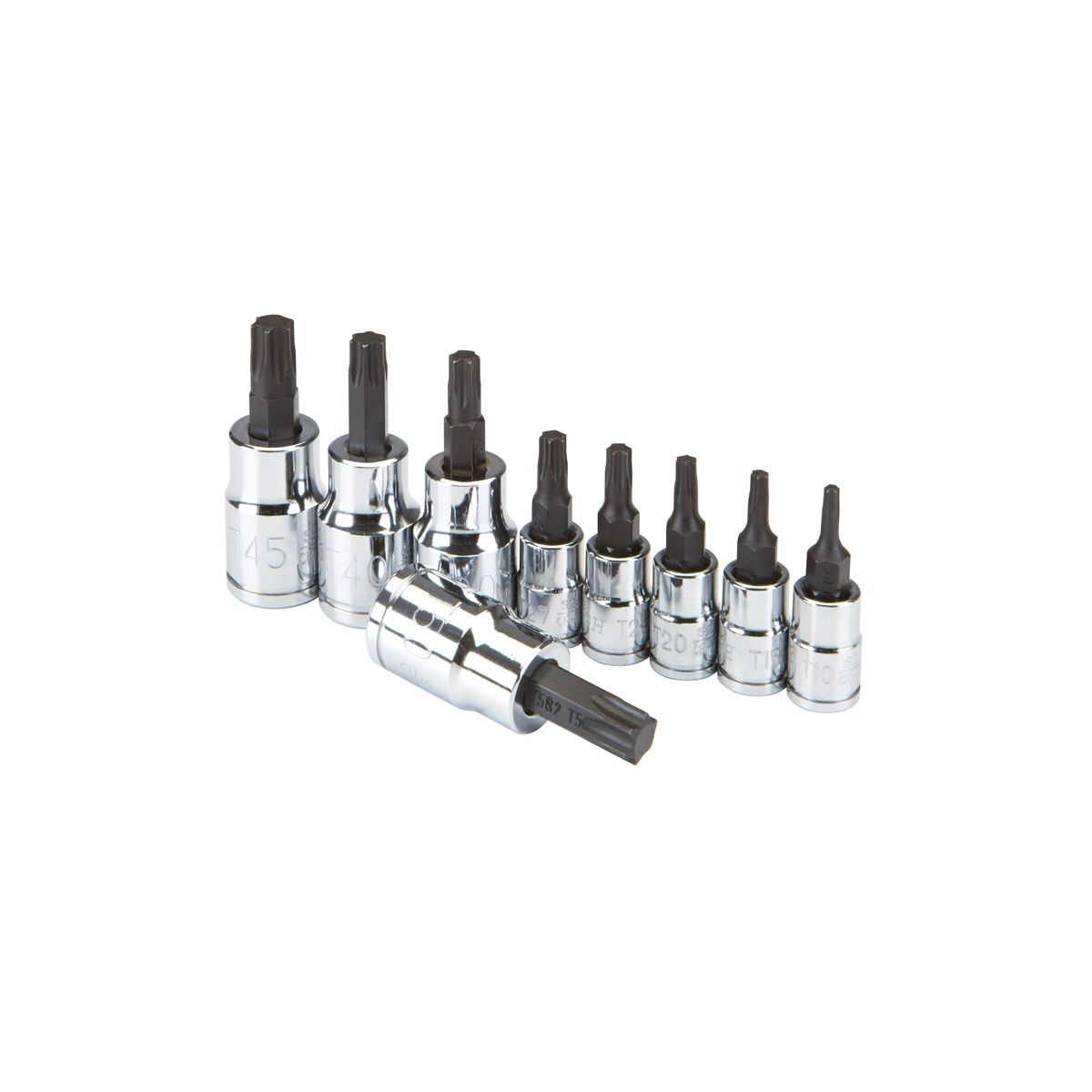 PITTSBURGH 1/4 in. and 3/8 in. Drive Star Bit Socket Set, 9 Piece