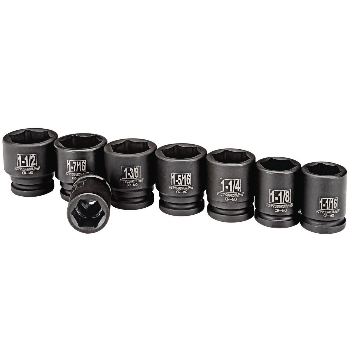 PITTSBURGH PRO 3/4 in. Drive SAE Impact Socket Set, 8 Piece