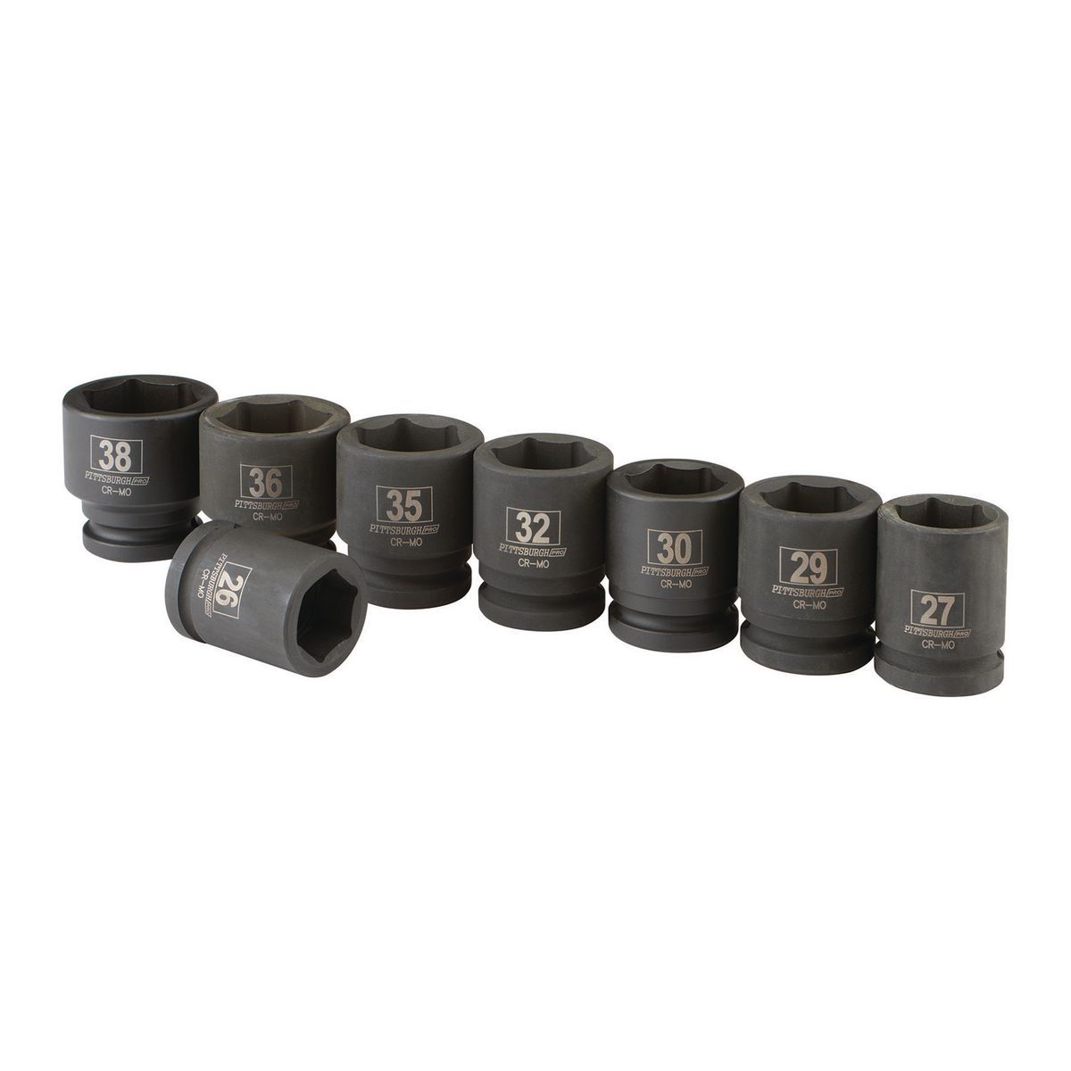 PITTSBURGH PRO 3/4 in. Drive Metric Impact Socket Set, 8 Piece