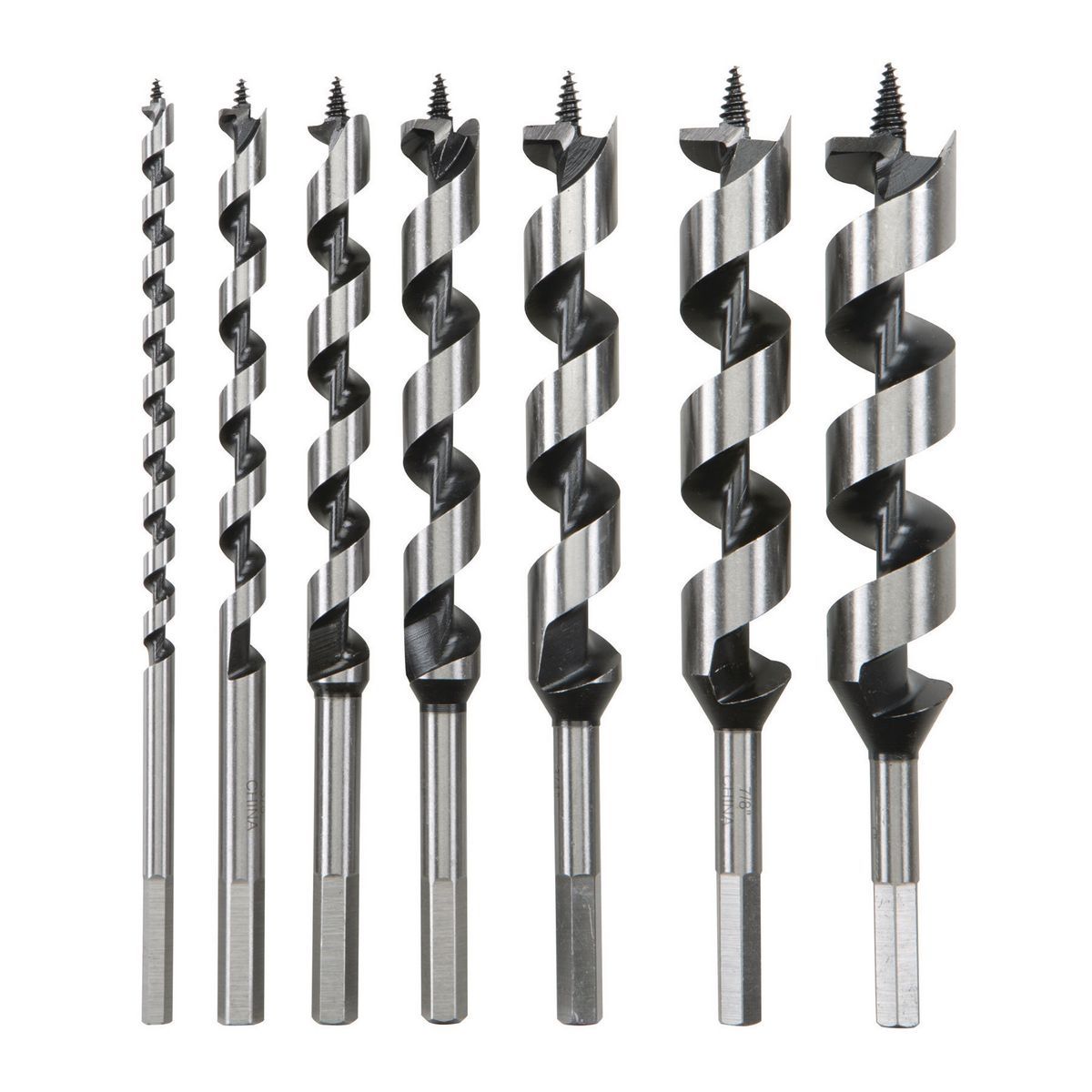 WARRIOR Auger Bit Set, 7 Piece