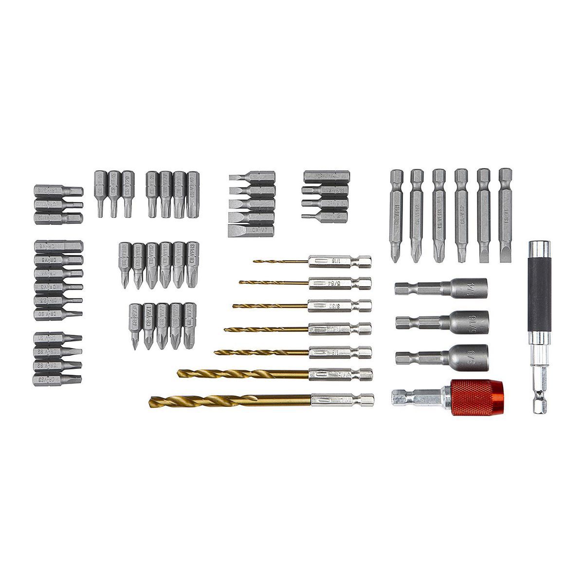 WARRIOR Drill and Driver Bit Set, 58 Piece