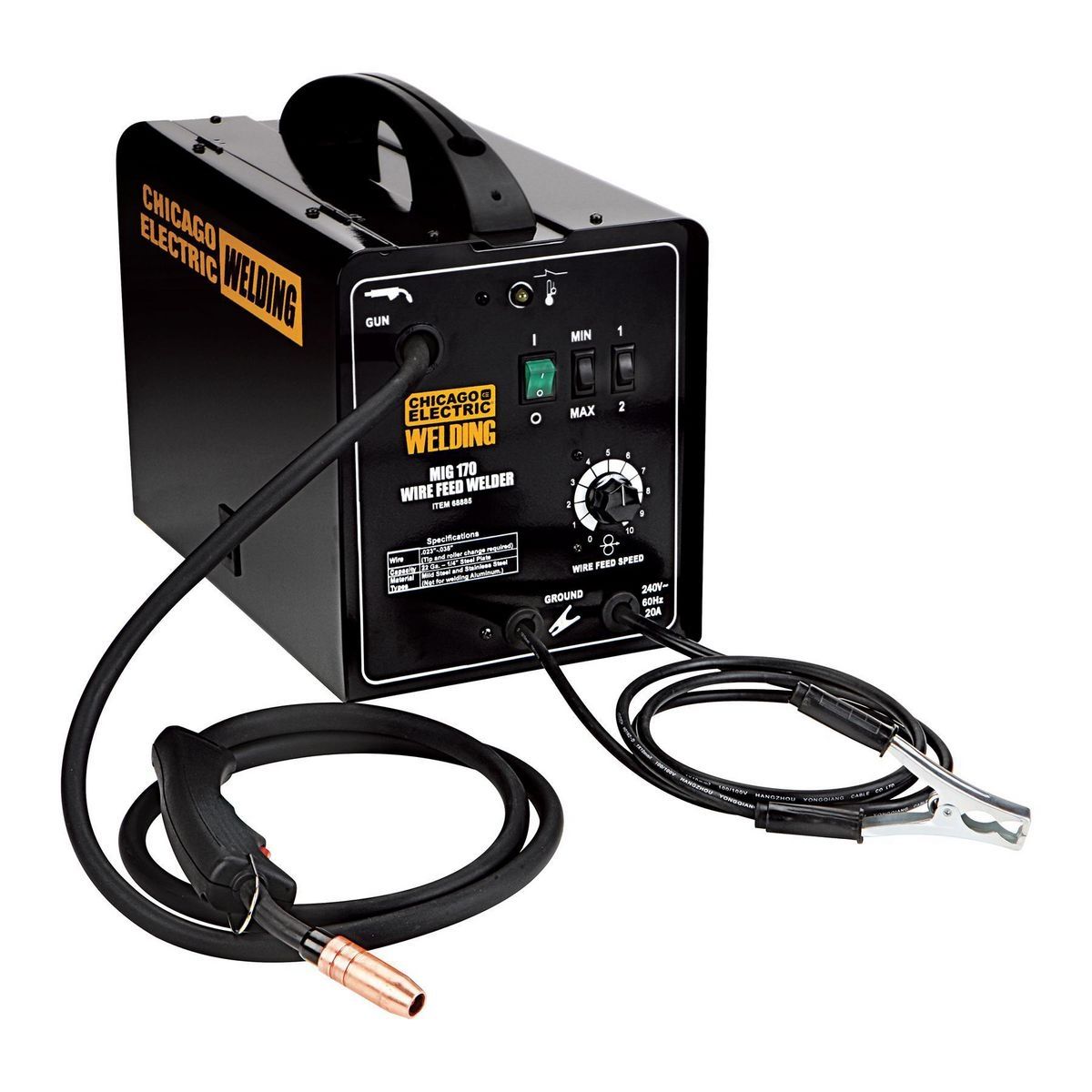 CHICAGO ELECTRIC WELDING 170 Amp-DC, 240V, MIG/Flux Cored Welder