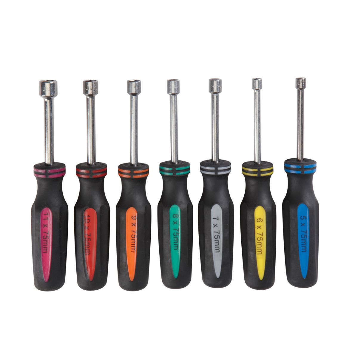 PITTSBURGH Hollow Shaft Metric Nut Driver Set, 7 Piece