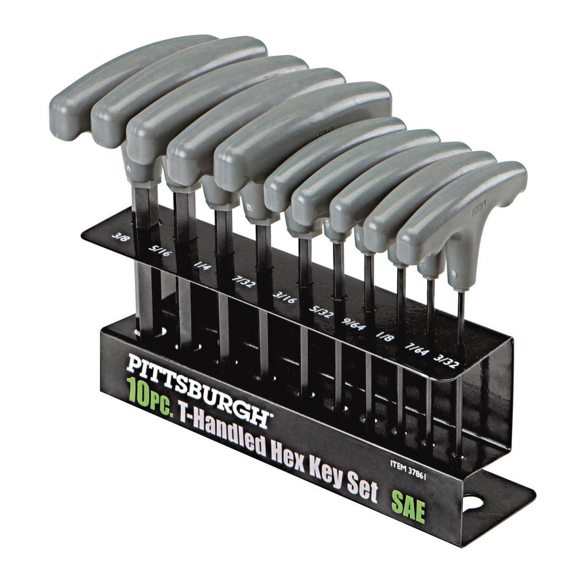 PITTSBURGH SAE T-Handle Hex Key Set, 10 Piece