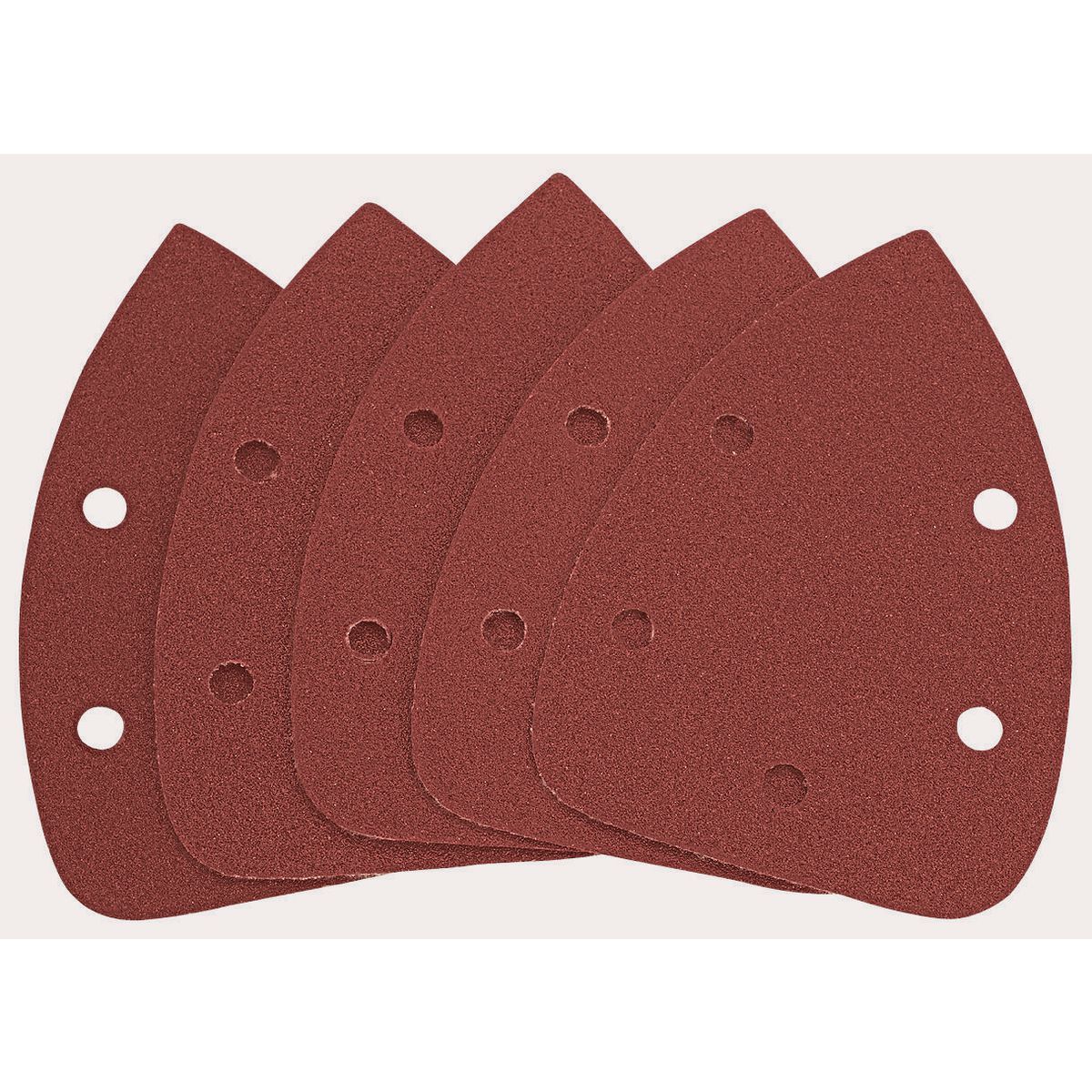 WARRIOR Detail Sander Replacement Pads Assorted Set with Aluminum Oxide Grain, 5 Piece