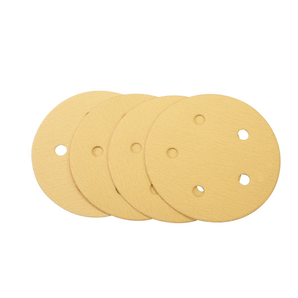 WARRIOR 5 in. 150 Grit Hook and Loop 5 Hole Sanding Discs, 4 Pack