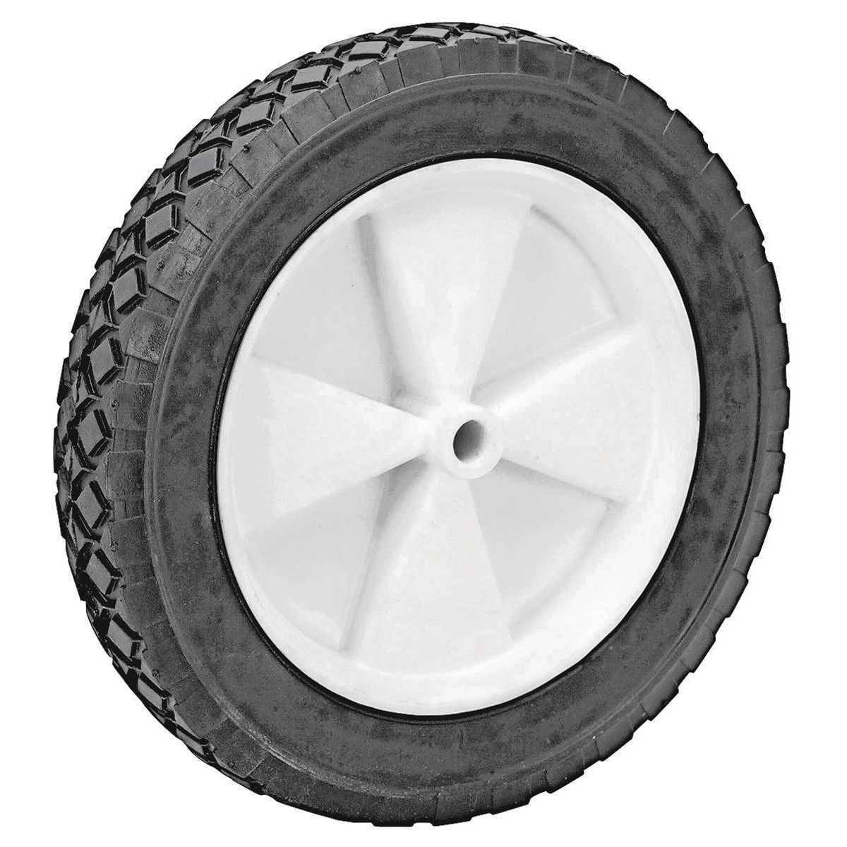 SHEPHERD HARDWARE 10 in. Solid Rubber Tire with PVC Hub