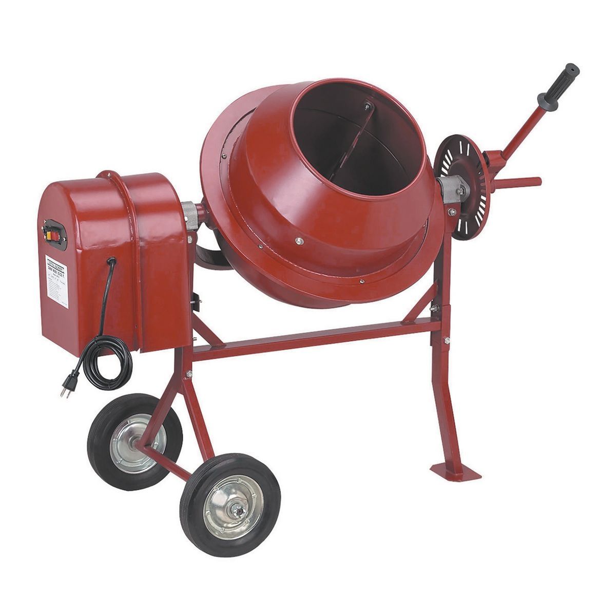 CENTRAL MACHINERY Portable Electric Cement Mixer - 1-1/4 Cubic Ft.