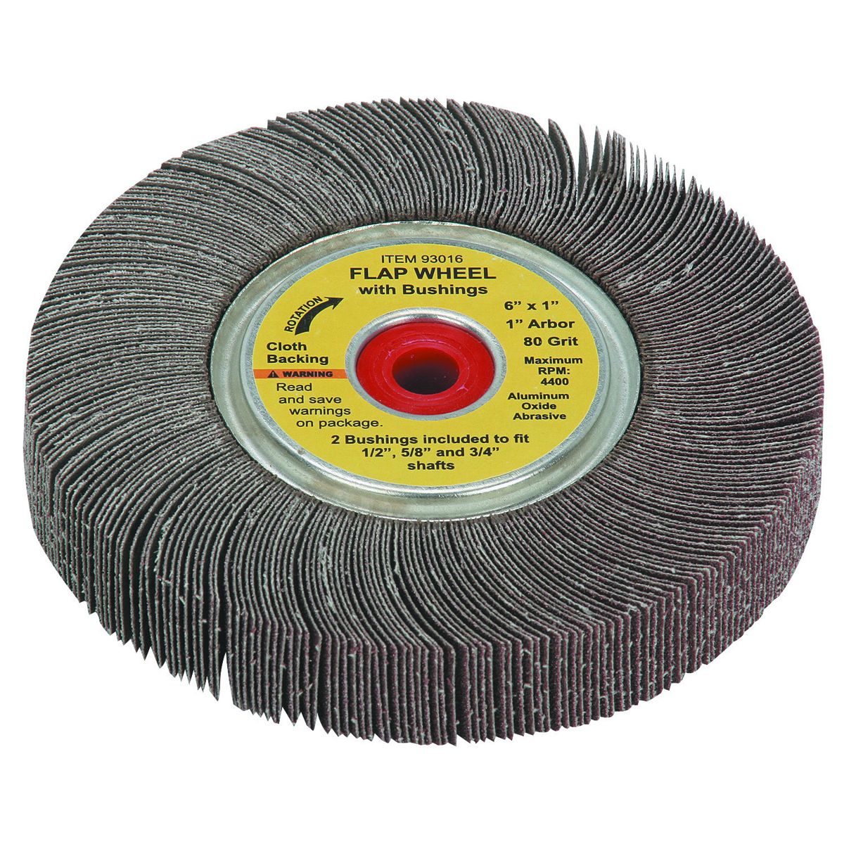 CHICAGO ELECTRIC POWER TOOLS 6" x 1" 80 Grit Flap Sanding Wheel