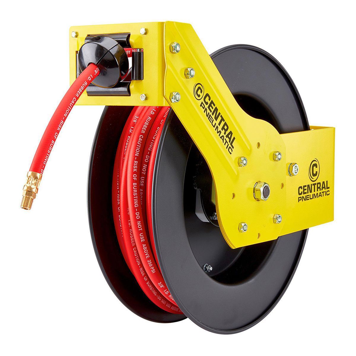 CENTRAL PNEUMATIC 50 Ft. Retractable Hose Reel with 3/8" Air Hose