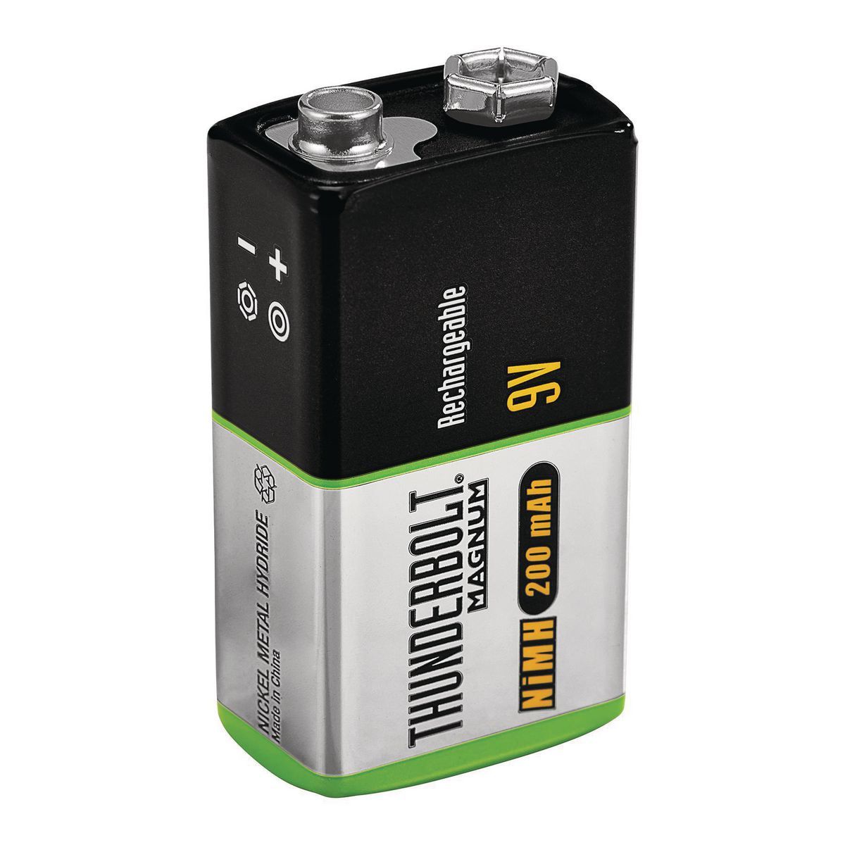 THUNDERBOLT MAGNUM High Capacity NiMH Rechargeable 9 Volt Battery